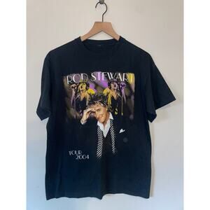 Vintage Rod Stewart From Maggie May To Great American Songbook 2004 Tour Tee L